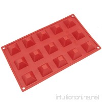Freshware SM-101RD 15-Cavity Silicone Mini Pyramid Chocolate  Candy and Gummy Mold - B004G3WX8Y